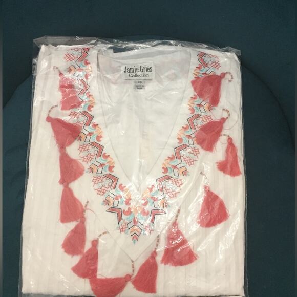 Jamie Gries Tassel top- XL - Picture 1 of 10
